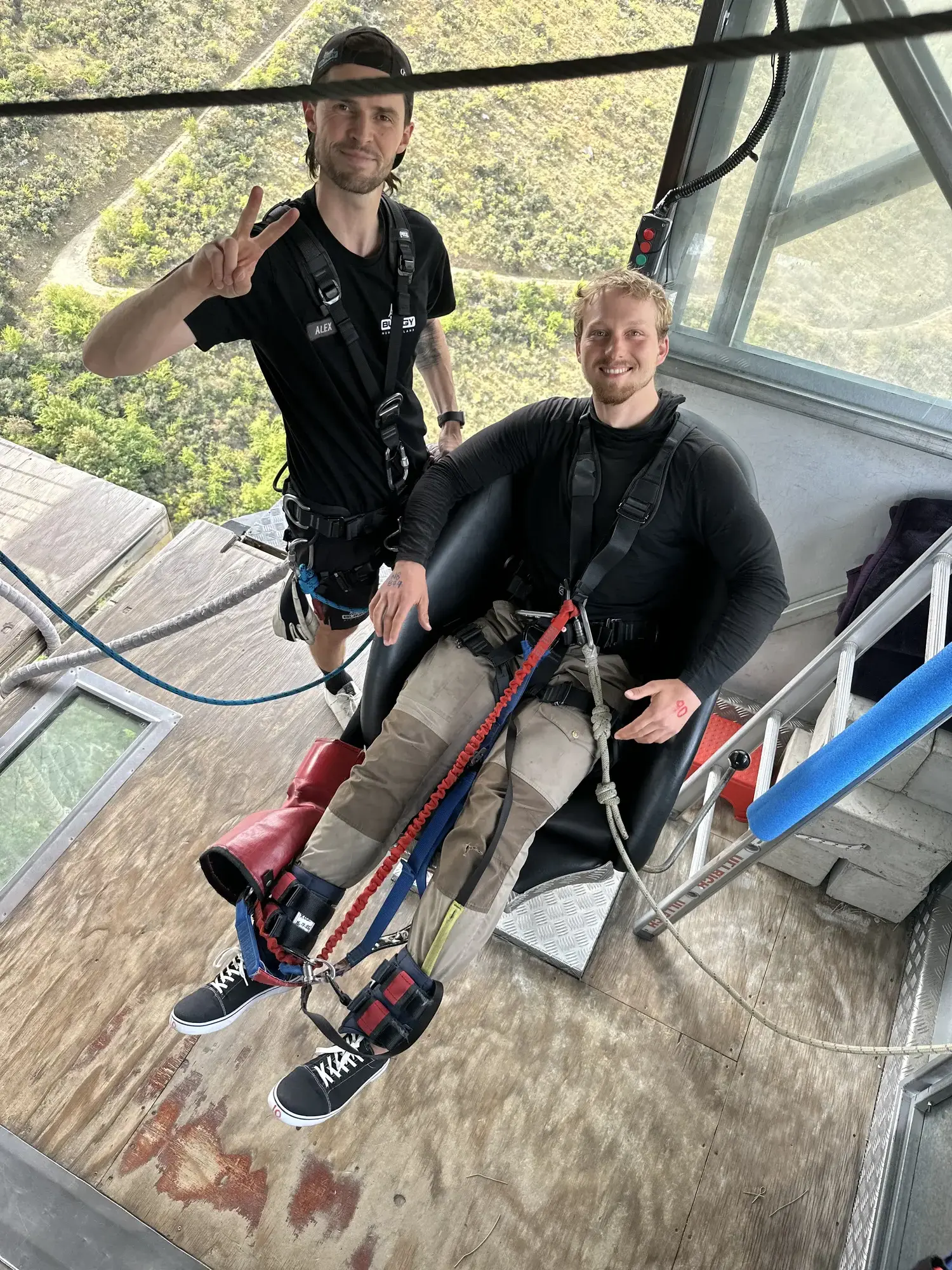 Smiling at the camera