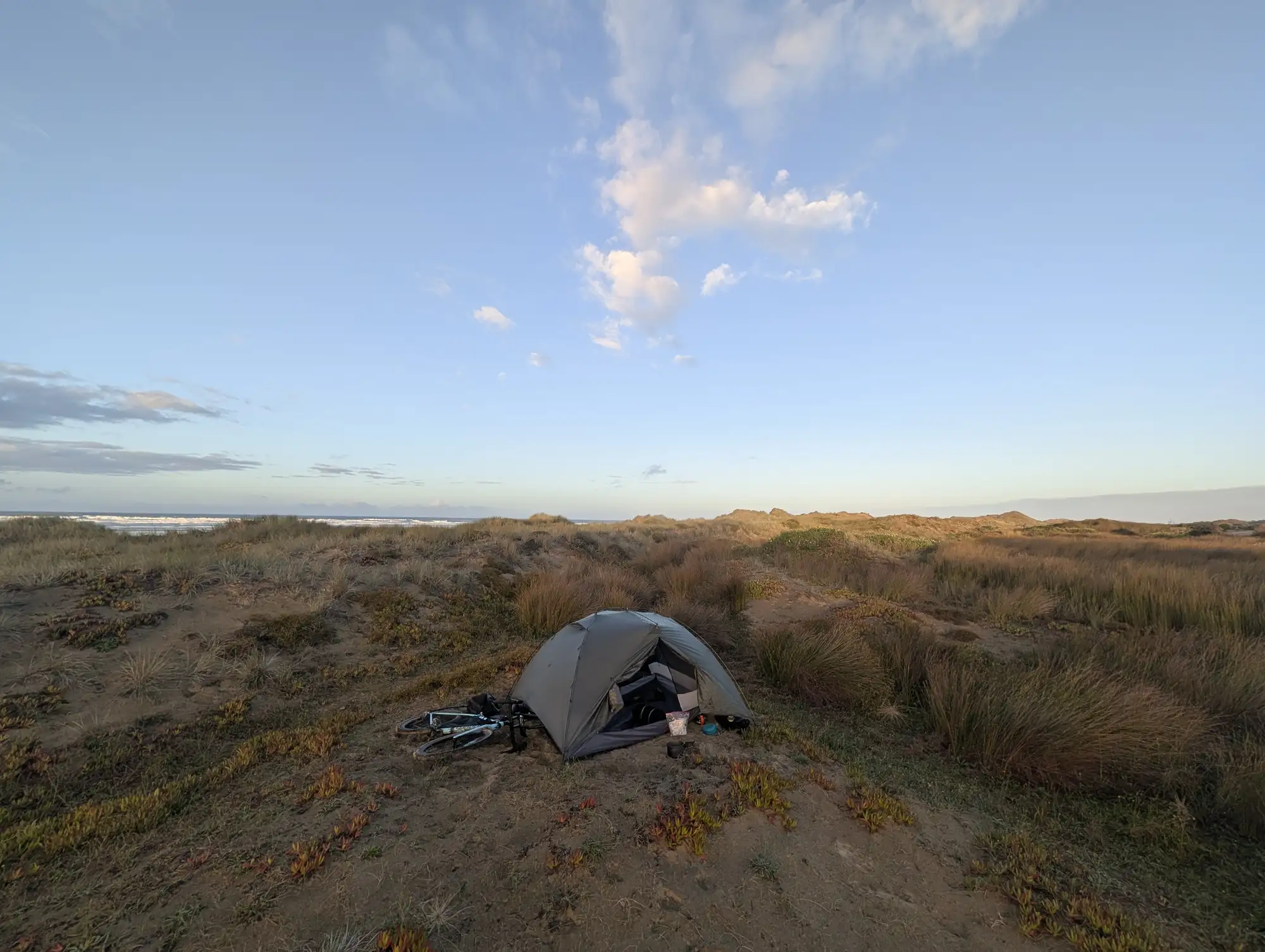 Camp in the dunes